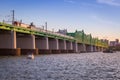 Subway and Bridge at Hanriver Royalty Free Stock Photo