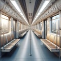 Subway car 3d rendering Generative ai for illustrations