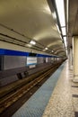 City Urban commuter train tracks Royalty Free Stock Photo