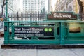 Subway entrance at Wall Street