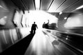 Subway escalator entrance Royalty Free Stock Photo