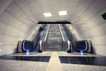 Subway escalator Royalty Free Stock Photo