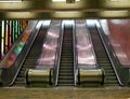 Subway Escalator in Montreal Royalty Free Stock Photo