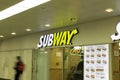 Subway fast food restaurant in Warsaw. February 23,2019