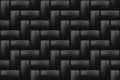 Subway herringbone tile pattern. Black seamless brick background Royalty Free Stock Photo