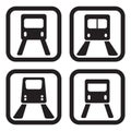 Subway icon in four variations