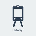 Subway icon. Silhouette vector icon.