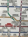 Subway map in Beijing Royalty Free Stock Photo