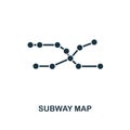 Subway Map icon. Premium style design from public transport icon collection. UI and UX. Pixel perfect Subway Map icon for web Royalty Free Stock Photo
