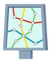 Subway map - modern flat design style single isolated object