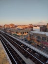 Subway Platform, Gun Hill Road Station, Bronx, NY, USA Royalty Free Stock Photo