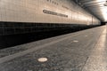 Subway platform - silent night without people, business concept