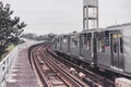 Subway rails and train in Brazil