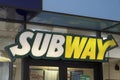 Subway restaurant sign in Brisbane Royalty Free Stock Photo