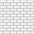 Subway seamless white pattern. Brick wall. Vector Royalty Free Stock Photo