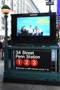 Subway Sign For A New York City Train.