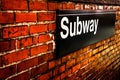Subway sign Royalty Free Stock Photo
