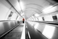 Subway stairs. Motion Royalty Free Stock Photo