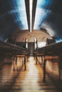 Subway stairs between two escalators Royalty Free Stock Photo