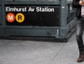 Subway Station Elmhurst Avenue in Queens NY Royalty Free Stock Photo
