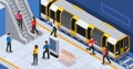 Subway Station Isometric Background