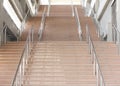 Subway station staircase