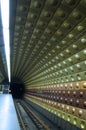 A subway station underground in Budapest Royalty Free Stock Photo