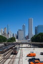 In a subway station Van Buren Street in Chicago Royalty Free Stock Photo