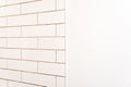 Subway tiles on shower wall Royalty Free Stock Photo