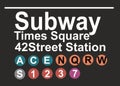 Subway Times Square 42 Street Station Royalty Free Stock Photo