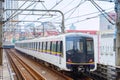 Subway train arriving to station