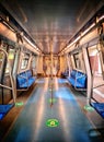 Subway train at the last station Royalty Free Stock Photo