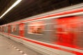 Subway train,motion blur Royalty Free Stock Photo