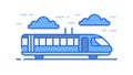 Subway Train Side View Vector Icon, vector design Generative AI Royalty Free Stock Photo