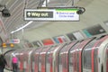 Subway tube underground train London UK Royalty Free Stock Photo