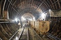 Subway tunnel in construction