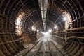 Subway tunnel in construction