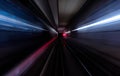 Subway tunnel motion speed rail background