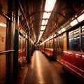 Subway, underground mass public transport transit sytem for passengers in urban city