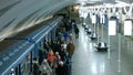 Subway underground station, people on platform. Royalty Free Stock Photo