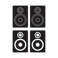 Subwoofer icon Vector Illustration. Loudspeaker Box Flat Sign. isolated on White Background. Royalty Free Stock Photo