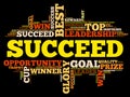 Succeed word cloud collage Royalty Free Stock Photo