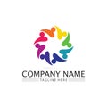 succes logo team work brand and business logo, vector community, unity colorful and friendship , partner teamwork care logo