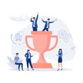 Succes team concept. people celebrate success achievment, Royalty Free Stock Photo