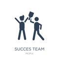 succes team icon in trendy design style. succes team icon isolated on white background. succes team vector icon simple and modern