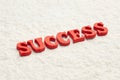 Success and achievement goal attainment concept with red letters Royalty Free Stock Photo