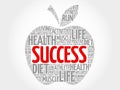 Success apple word cloud Royalty Free Stock Photo
