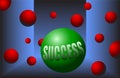 Success ball motivation stand out from the crowd vector Royalty Free Stock Photo