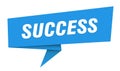 success banner. success speech bubble, label, sticker, sign template Royalty Free Stock Photo