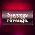 Success is the best revenge. Royalty Free Stock Photo